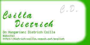 csilla dietrich business card